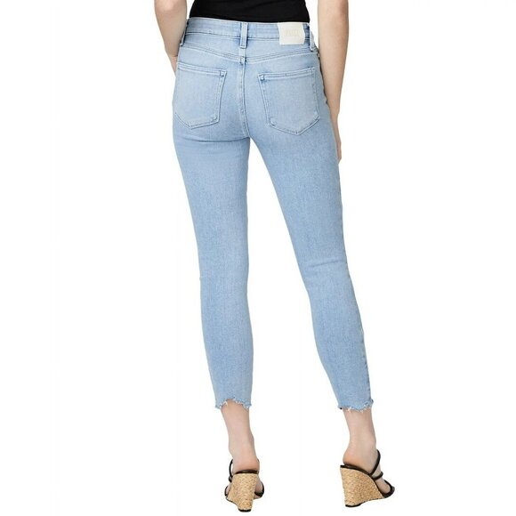 PAIGE women's Hoxton Crop Skinny Leg Light denim Jeans Size 27 - Picture 10 of 11